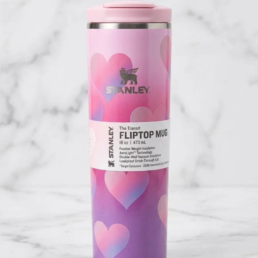 NWT Stanley X Target Exclusive 16 Oz Aerolight Transit Flip Top Mug Purple Pink - Picture 2 of 12
